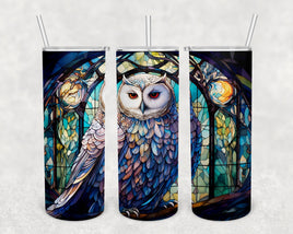 Owl Stained Glass Effect Tumbler