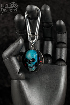 Blue Skull Keychain