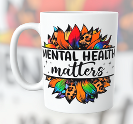 Mental Health Matters Flower Mug