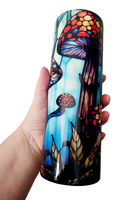 Mushrooms Stained Glass Effect Tumbler