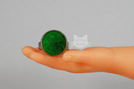Green Stainless Steel Ring