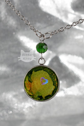 Green Abstract Necklace v3
