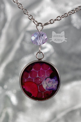 Small Purple Reflective Necklace
