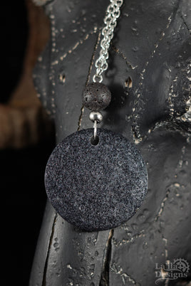 Charcoal Circle Necklace