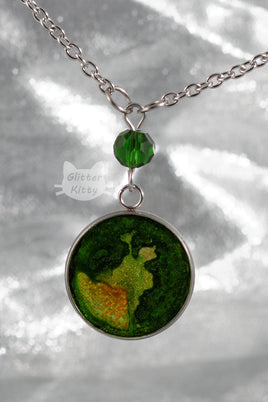 Green Abstract Necklace v2