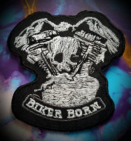 Biker Born Badge Patch