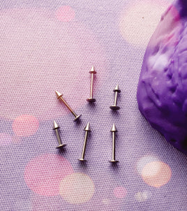 Steel Labret With Spikes ↠ Silver