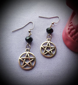 Pentagram Beaded Earrings