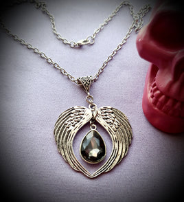 Jewelled Wing Heart Necklace