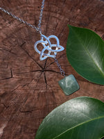 Celtic Knot Heart Crystal Necklace