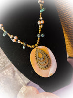 Bespoke Boho Indian Brass & Pearl Necklace