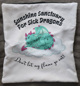 Sunshine Sanctuary For Sick Dragons Terry Pratchett Standard Scatter Cushion COVER ONLY