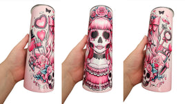 Girly Pops Skull Tumbler