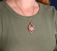Crimson Wisp Pendant & Chain