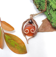 Crimson Wisp Pendant & Chain