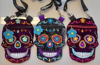 Sugar Skull Pouch Bag (Fully Lined)