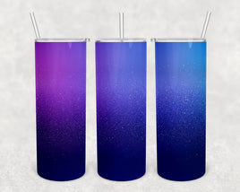 Blurple Glittery Pattern Tumbler