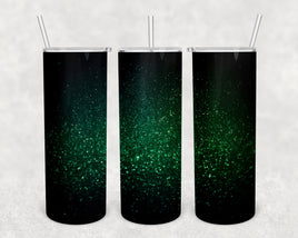 Greenish Glittery Pattern Tumbler