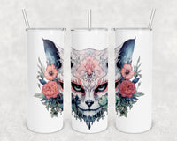 Floral Cat Tumbler