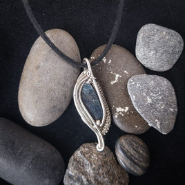 Kyanite In Sterling Silver Pendant Necklace