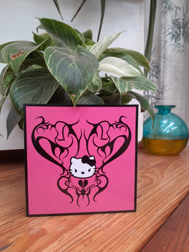 Hello Kitty on Wooden Block