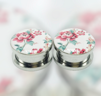 Floral Plugs ~ Pair