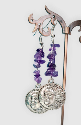 Sun & Moon Gemstone Earrings
