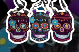 Sugar Skull Pouch Bag (Fully Lined)