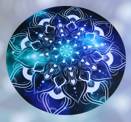 Galaxy Mandala Round Mousepad