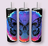 Butterfly Skull Mandala Tumbler