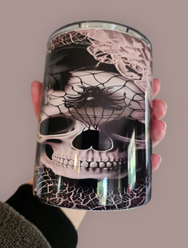 Spiderweb Skull 10oz Tumbler