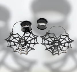 Spiderweb Heart Tunnels ~ Pair