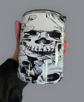 Floral Skull B&W 10oz Tumbler