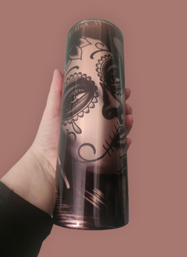 Day Of The Dead Rose Gold Tumbler