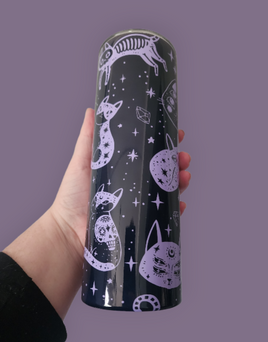 Witchy Cats Purple Tumbler