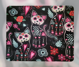 Day Of The Dead Kitty Square Mousepad