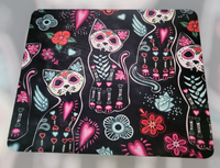 Day Of The Dead Kitty Square Mousepad