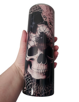 Spiderweb Skull Tumbler