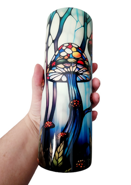 Mushrooms Stained Glass Effect Tumbler