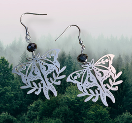 Lunar Forest Steel Earrings