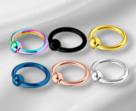 Steel Ball Closure Ring (Sold Individually)
