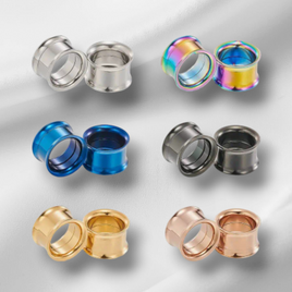 Steel Screw Flare Tunnels (Pair)