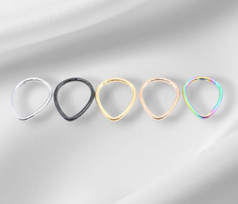 Teardrop Hinged Segment Ring (Sold Individually)