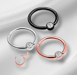 Diamanté BCR Hinged Segment Ring (Sold Individually)