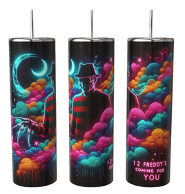 1 2 Freddy's Coming For You Horror Tumbler