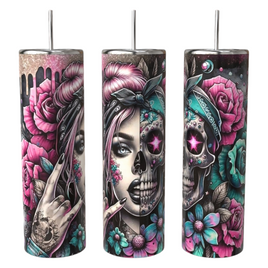 Gangster Girl Skeleton Tumbler