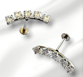 Cluster Crystal Labret (Sold Individually)