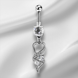 Heart Dangle Bellyring