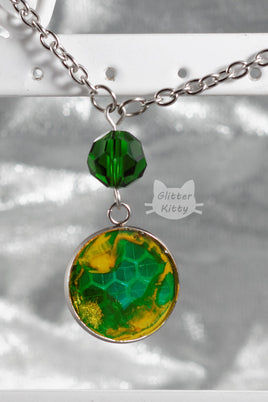 Green Abstract Necklace v1