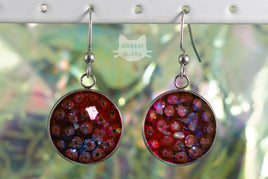 Rhinstone & Alcohol Ink Earrings